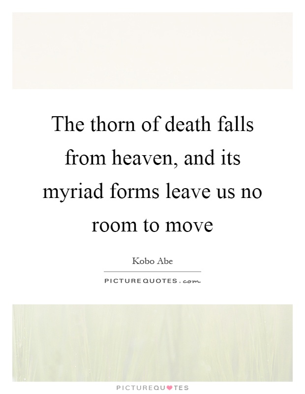 The thorn of death falls from heaven, and its myriad forms leave ...