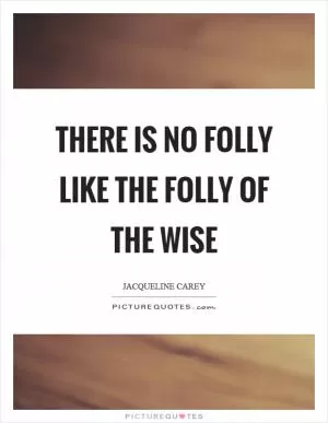 There is no folly like the folly of the wise Picture Quote #1