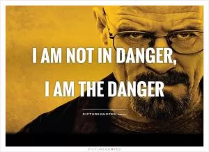 I am not in danger, I am the danger Picture Quote #1