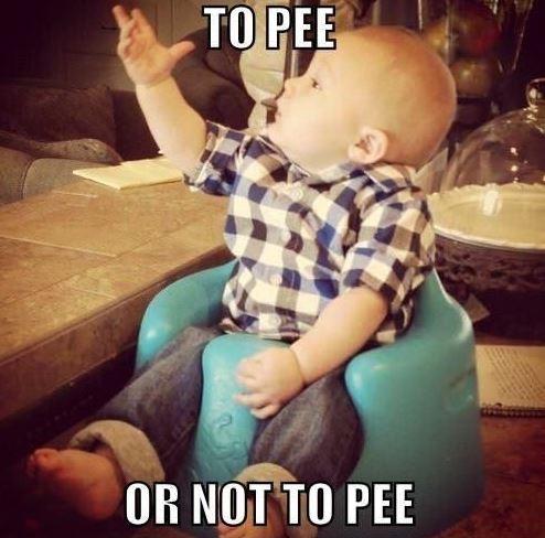 To pee or not to pee Picture Quote #1