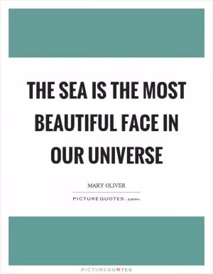 The sea is the most beautiful face in our universe Picture Quote #1