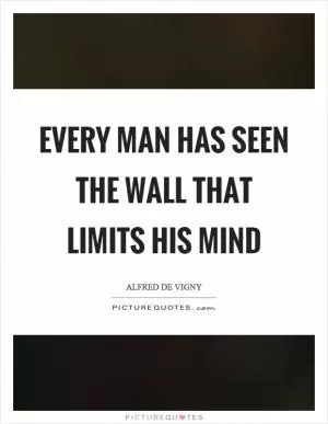 Every man has seen the wall that limits his mind Picture Quote #1
