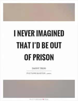 I never imagined that I’d be out of prison Picture Quote #1