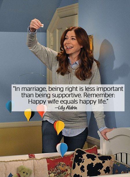In marriage, being right is less important than being supportive. Remember: Happy wife equals happy life Picture Quote #1