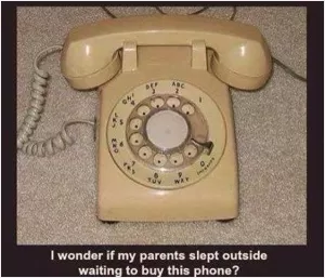 I wonder if my parents slept outside waiting to buy this phone? Picture Quote #1