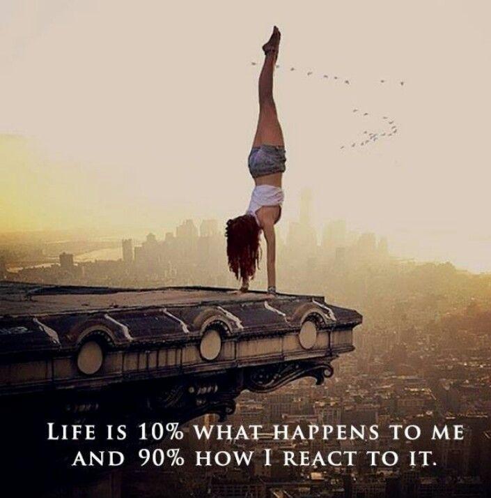 Life is 10 percent what happens to me and 90 percent how I react to it Picture Quote #1