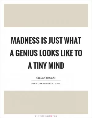 Madness is just what a genius looks like to a tiny mind Picture Quote #1