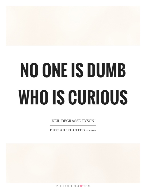 No one is dumb who is curious Picture Quote #1