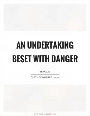 An undertaking beset with danger Picture Quote #1