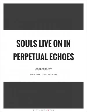 Souls live on in perpetual echoes Picture Quote #1