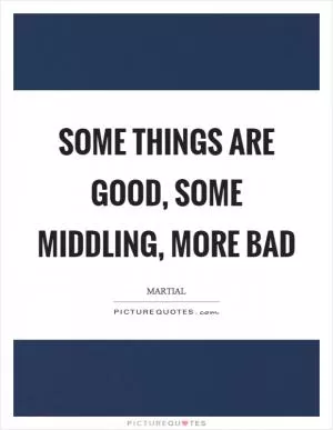 Some things are good, some middling, more bad Picture Quote #1