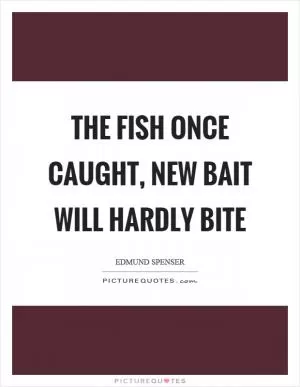 The fish once caught, new bait will hardly bite Picture Quote #1