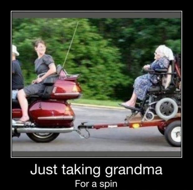 Just taking grandma for a spin Picture Quote #1