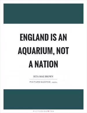 England is an aquarium, not a nation Picture Quote #1