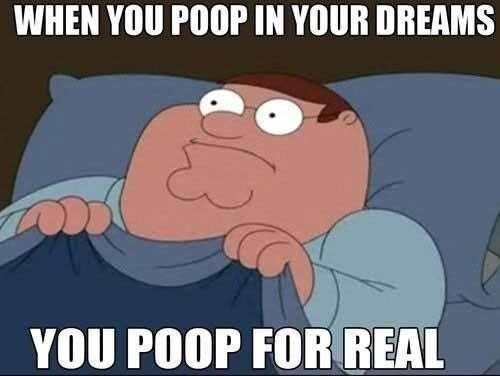 When you poop in your dreams you poop for real Picture Quote #1