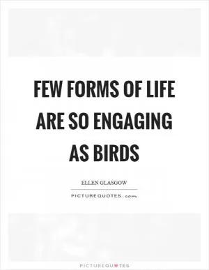 Few forms of life are so engaging as birds Picture Quote #1