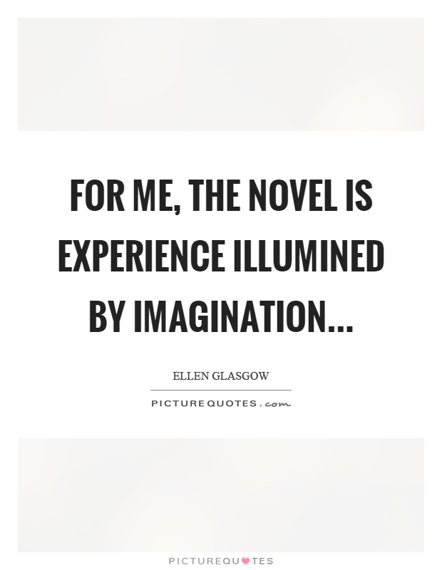 For me, the novel is experience illumined by imagination Picture Quote #1