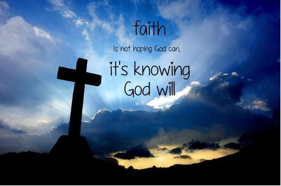Faith is not hoping God can, it's knowing God will | Picture Quotes