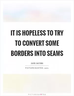 It is hopeless to try to convert some borders into seams Picture Quote #1