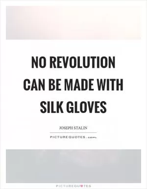 No revolution can be made with silk gloves Picture Quote #1