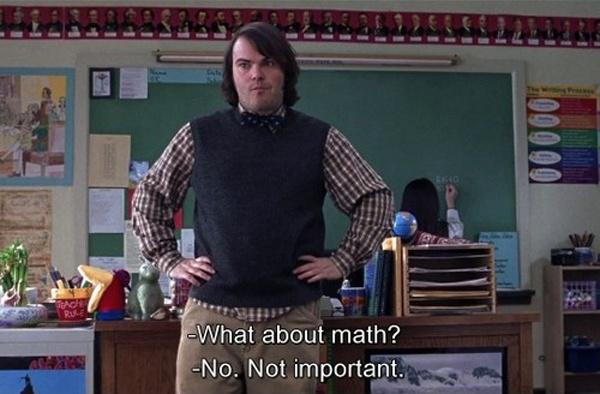 What about math? No. Not important Picture Quote #1