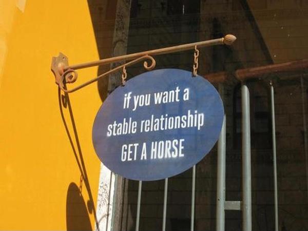 If you want a stable relationship get a horse Picture Quote #1