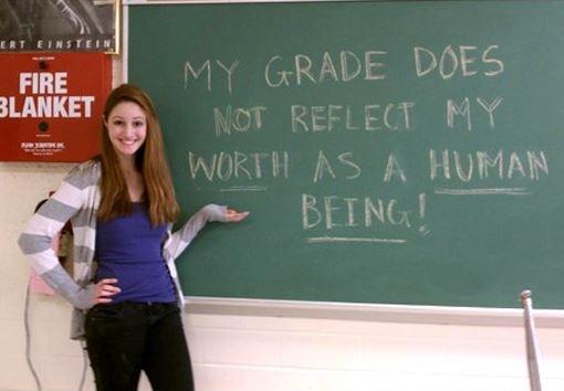 My grade does not reflect my worth as a human being Picture Quote #1