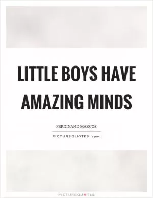 Little boys have amazing minds Picture Quote #1