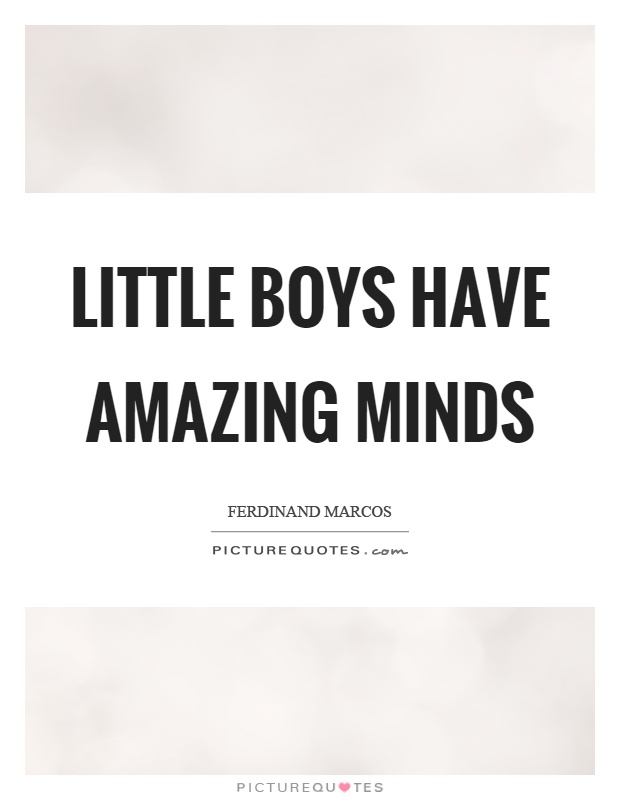 Little boys have amazing minds Picture Quote #1