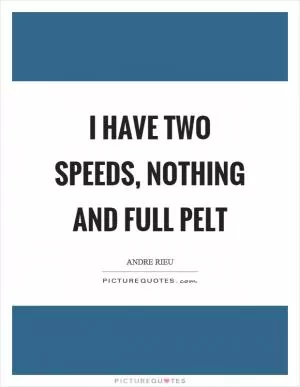 I have two speeds, nothing and full pelt Picture Quote #1