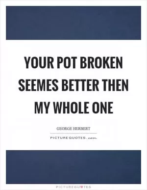 Your pot broken seemes better then my whole one Picture Quote #1