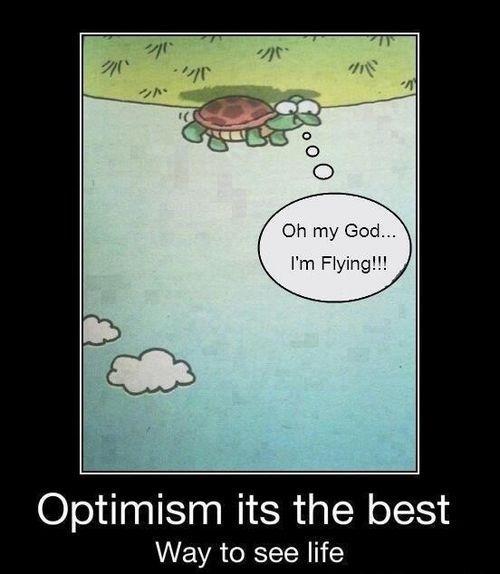Oh my God I'm flying!!! Optimism - it's the best way to see life Picture Quote #1