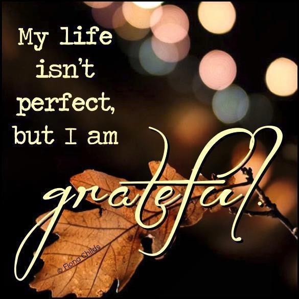 My life isn’t perfect but I am grateful Picture Quote #1