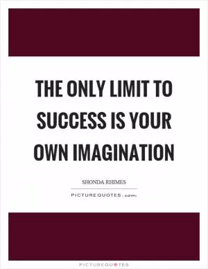 The only limit to success is your own imagination Picture Quote #1