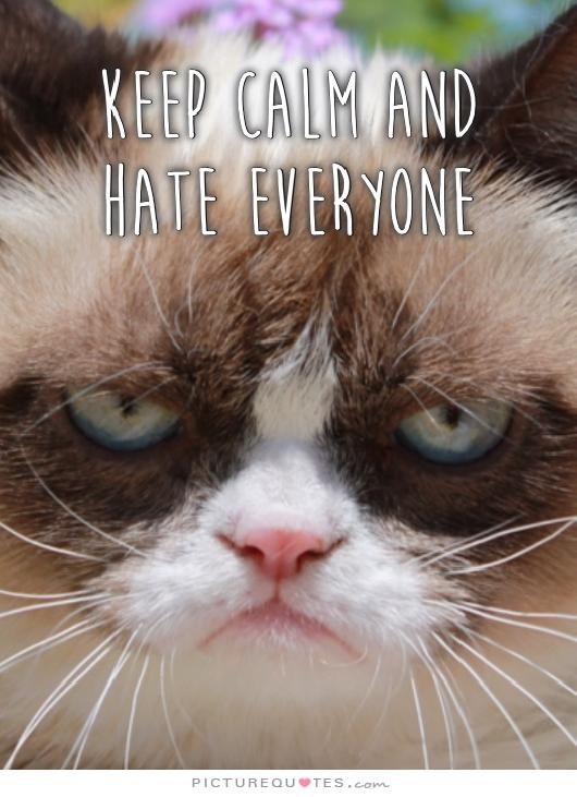 Keep calm and hate everyone Picture Quote #2