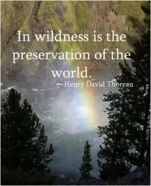 In wilderness is the preservation of the world Picture Quote #1