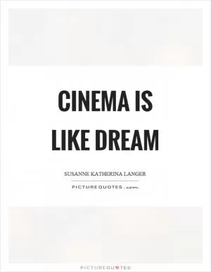 Cinema is like dream Picture Quote #1