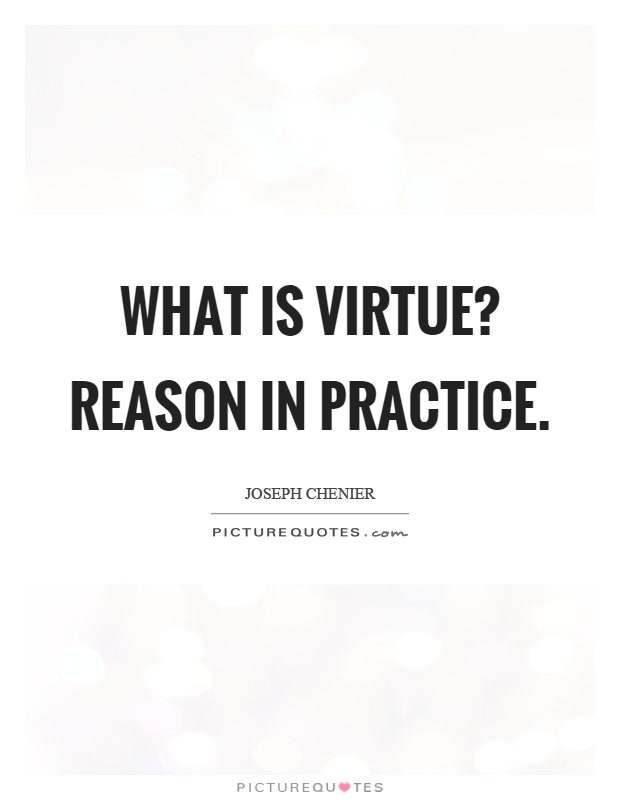 What is virtue? Reason in practice Picture Quote #1