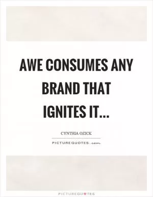 Awe consumes any brand that ignites it Picture Quote #1
