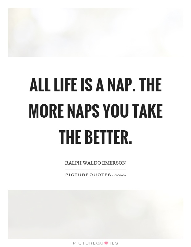 All life is a nap. The more naps you take the better Picture Quote #1