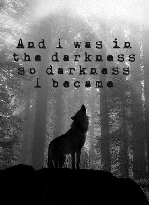 And I was in darkness, so darkness I became Picture Quote #1