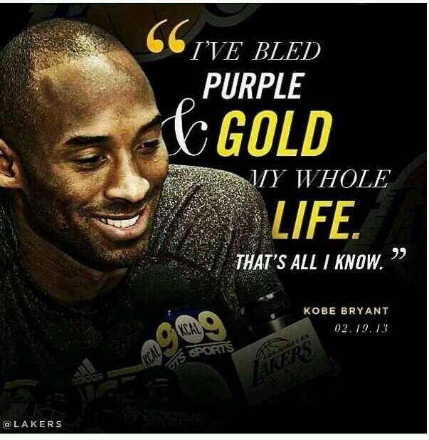I've bled purple and gold my whole life, that's all I know Picture Quote #1