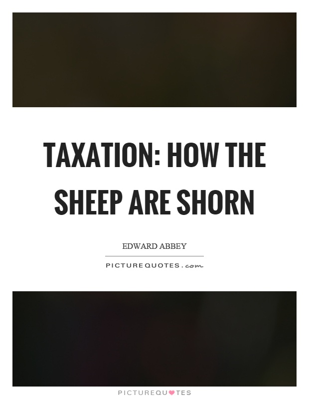 Taxation: how the sheep are shorn Picture Quote #1