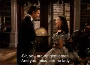 Sir, you are no gentleman. And you, miss, are no lady Picture Quote #1