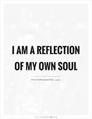I am a reflection of my own soul Picture Quote #1