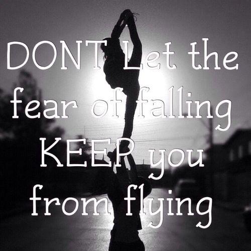 Don't let the fear of falling keep you from flying Picture Quote #1