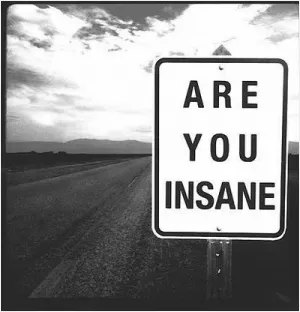 Are you insane? Picture Quote #1