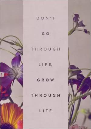 Do go through life, grow through life Picture Quote #1