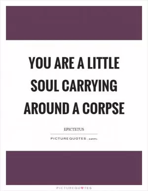 You are a little soul carrying around a corpse Picture Quote #1