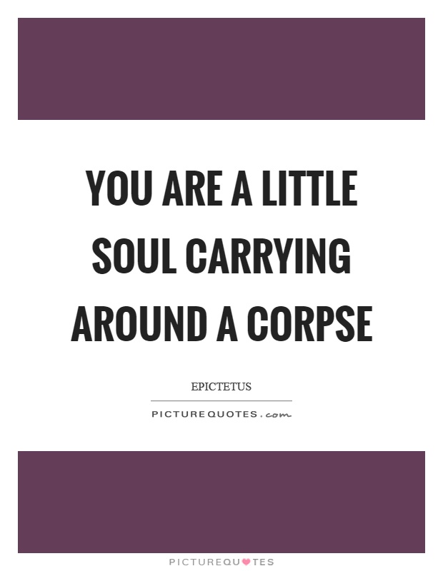 You are a little soul carrying around a corpse Picture Quote #1